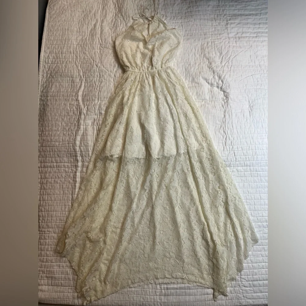Abercrombie & fitch cream lace maxi dress NWOT